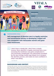 Bolivarian Republic of Venezuela: Self-management of abortion care in a legally restrictive setting