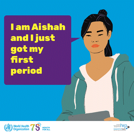 I am Aishah and I just got my first period
