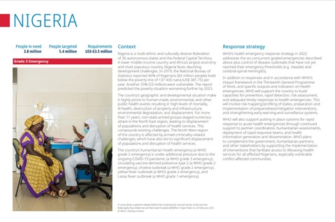 WHO Global Health Emergency Appeal: Nigeria