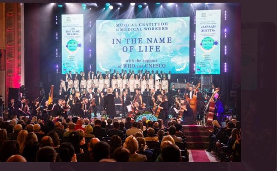 screenshot of people assembled