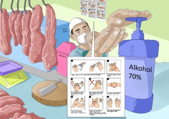 Poster on food safety in wet markets