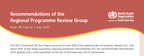 Recommendations of the Regional Programme Review Group