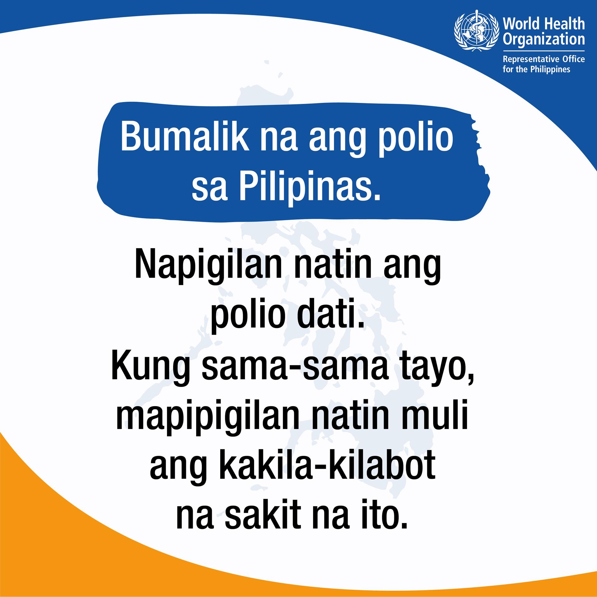 Bumalik na ang polio sa Pilipinas